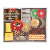 Drewniany Grill z akcesoriami Hamburger Hot-dog - Zabawki AGD - miniaturka - grafika 1