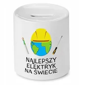 Skarbonki - SKARBONKA PREZENT DLA ELEKTRYKA NAJLEPSZY NA z Nadrukiem ze Zdjęciem - miniaturka - grafika 1