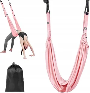 CHUSTA AKROBATYCZNA DO JOGI ROCIĄGANIA MIĘSNI MATERIAŁOWA SZARFA STRETCHING - Czapki i chusty sportowe damskie - miniaturka - grafika 1