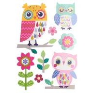 Naklejki na ścianę - Zestaw naklejek dekoracyjnych dla dzieci Sowy - miniaturka - grafika 1
