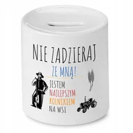 Skarbonki - SKARBONKA PREZENT DLA ROLNIKA NIE ZADZIERAJ ZE MNĄ z Nadrukiem ze Zdjęciem + Opakowanie na prezent (wzór 02) - miniaturka - grafika 1