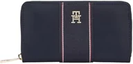 Portfele - TOMMY HILFIGER Damski portfel POPPY LRG ZA AW0AW17271 Zip Around Wallet, NIEBIESKI (Space Blue Corp), OS, Blue Space Blue Corp, OS - miniaturka - grafika 1
