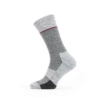 Skarpetki damskie - SEALSKINZ Skarpety Unisex Solo QuickDry Mid Length - Szary/Biały/Czerwony, Małe - miniaturka - grafika 1