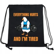 Plecaki worki - WOREK-PLECAK CZARNY Do Szkoły Na Buty EVERYTHING HURTS Wiele Wzorów - miniaturka - grafika 1