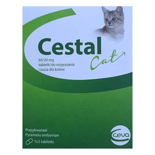 Cestal Cestal tabletki na odrobaczanie dla kota 2szt - Artykuły przeciw pasożytom - miniaturka - grafika 2