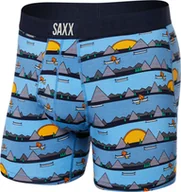 Majtki męskie - SAXX Bokserki męskie SAXX ULTRA Boxer Brief Leniwa rzeka - niebieskie S - miniaturka - grafika 1