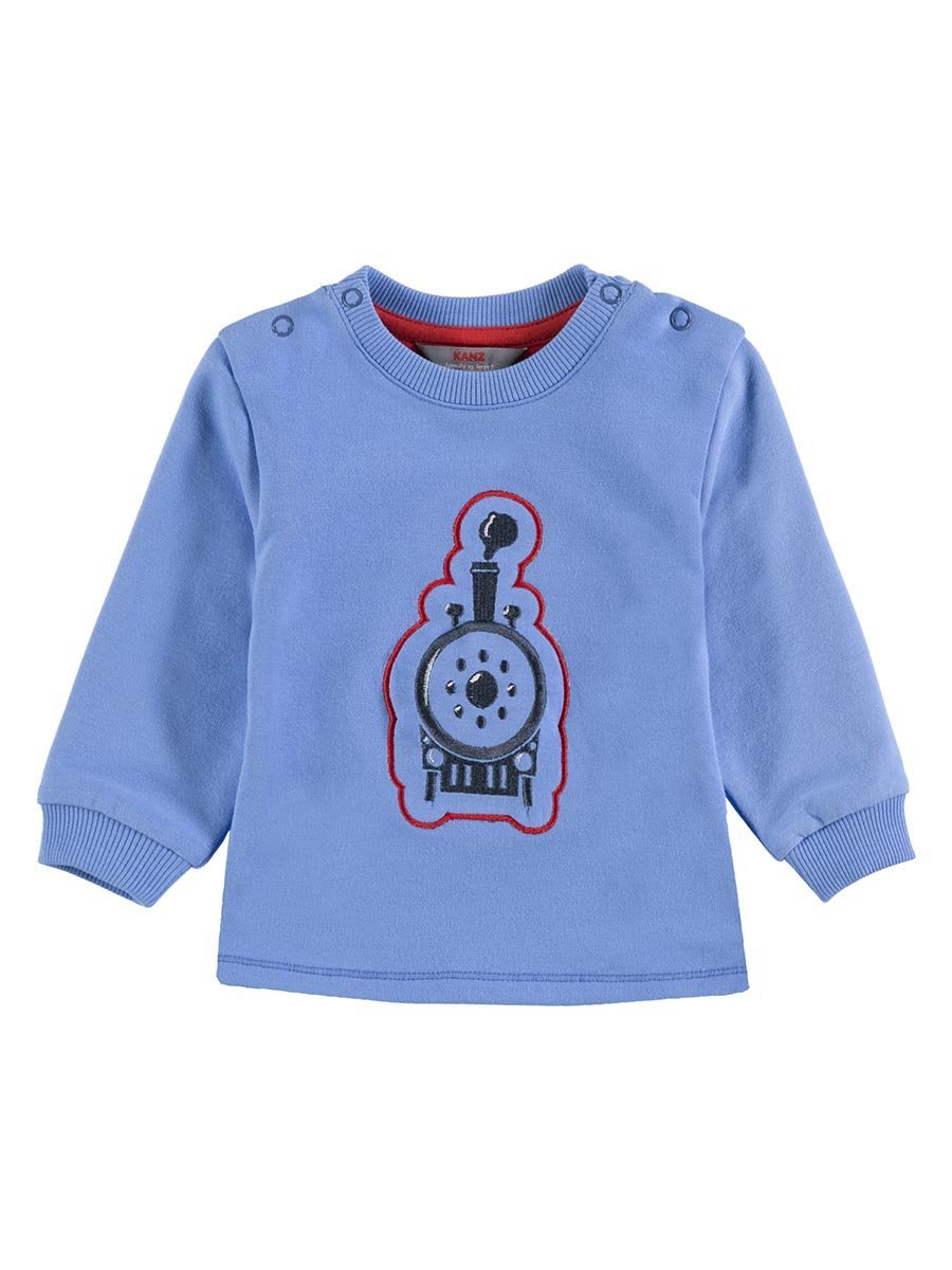 Chłopięca bluza nierozpinana z pociągiem Kanz r.74