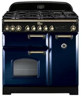 Kuchenki gazowo-elektryczne - Falcon Classic Deluxe 90 Niebieski regal mosiądz - miniaturka - grafika 1