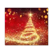 Naklejki na drzwi i meble - Deska kuchenna Abstrakcja Choinka Święta Zima - miniaturka - grafika 1
