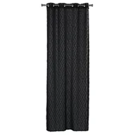 Firany - Firana z kółkami TULUM 140 x 260 cm czarna - miniaturka - grafika 1