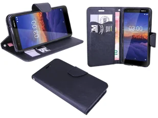 Nokia 3.1 2018 etui na telefon komórkowy kieszonka etui z klapką etui ochronne na smartfon czarny - Etui i futerały do telefonów - miniaturka - grafika 1
