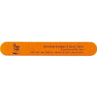 Peggy Sage 2-Way Mini Nail File Pilnik do paznokci dwustronny 180 240 Orange Neon Peggy Sag - Pozostałe kosmetyki - miniaturka - grafika 2