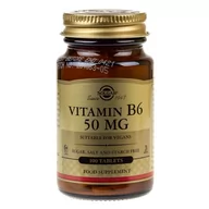 Witaminy i minerały dla sportowców - Solgar Solgar, Witamina B6, 50 mg, 100 tabletek - miniaturka - grafika 1