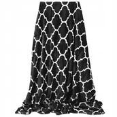 Narzuty - Koc narzuta na łóżko 150x200 cm czarno-biały maroko HA7168 - miniaturka - grafika 1