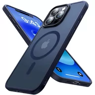 Etui i futerały do telefonów - Etui do iPhone 15 Pro MagSafe Matt Case Cover matowe obudowa Alogy Ring pancerne na telefon Granatowe - miniaturka - grafika 1