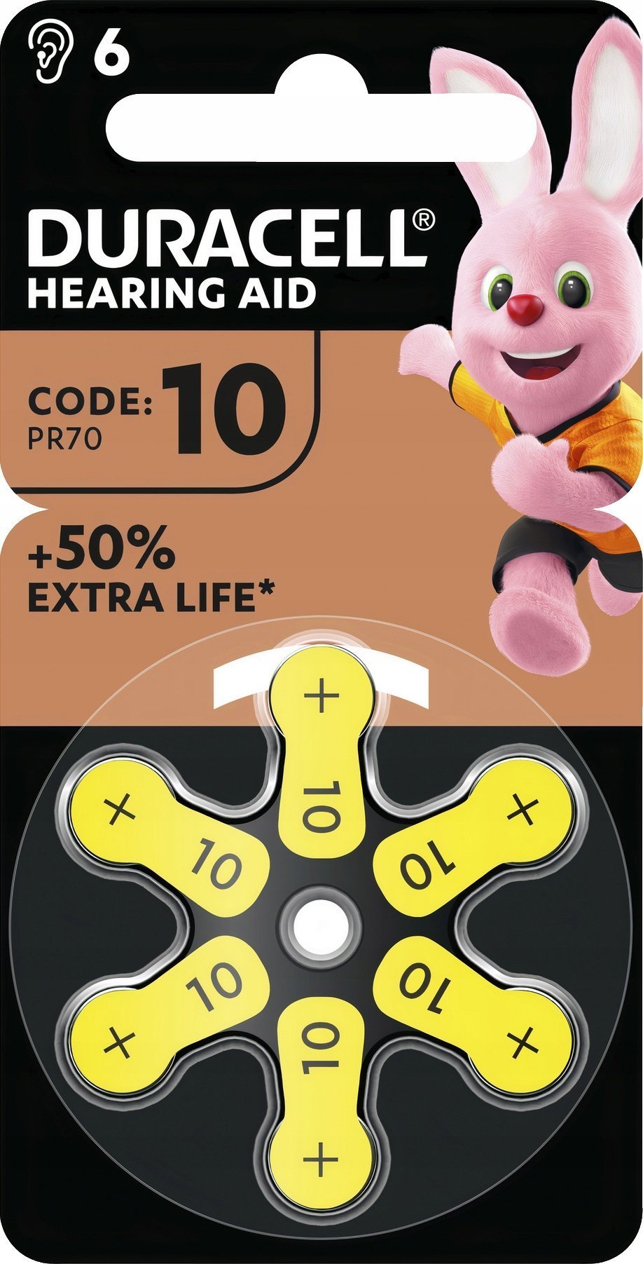 Duracell Duracell Batterie Hörgeräte EasyTab 10 PR70 NEU 6St.