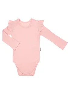 Dziewczęce body długi rękaw beżowe Nicol,r.80 - Body dla niemowląt - miniaturka - grafika 1