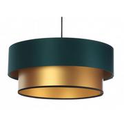 Lampy sufitowe - Złoto-zielona lampa wisząca glamour z abażurem - S417-Melux - miniaturka - grafika 1