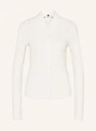 Bluzki damskie - Tommy Hilfiger Bluzka Z Dzianiny weiss - miniaturka - grafika 1