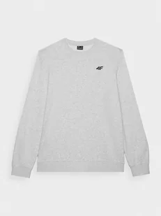 Męska bluza dresowa nierozpinana bez kaptura 4F 4FWMM00TSWSM1465 - szara - Bluzy sportowe męskie - miniaturka - grafika 1