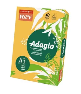 Papier kolorowy A3 500 arkuszy Rey Adagio Żółty słoneczny - Gold - Papier do drukarek - miniaturka - grafika 1
