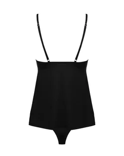 Komplet Bella Rou top + figi Czarny (Rozmiar XS/S) - Piżamy damskie - miniaturka - grafika 4