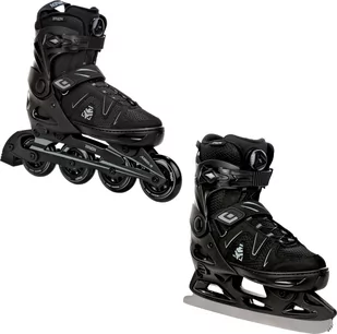 Rolki Raven Inlineskates Pulse PRO z wymienną płozą regulowane czarne r. 40-43 - Rolki - miniaturka - grafika 1