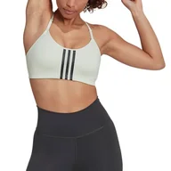 Biustonosze - adidas Damski biustonosz sportowy Aeroimpact LS, zielony/węglowy, S, Zielony/Carbon, S - miniaturka - grafika 1