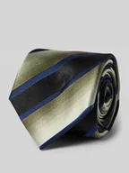 Krawaty i muchy męskie - Krawat jedwabny z detalem z logo - miniaturka - grafika 1