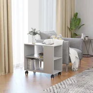 Ławy i stoliki kawowe - vidaXL vidaXL Stolik boczny, szary, 70x35x55 cm, płyta wiórowa - miniaturka - grafika 1