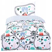 Pościel dla dzieci - Komplet pościeli dla dziecka 140x200 cm Miasto Captain Mike - miniaturka - grafika 1