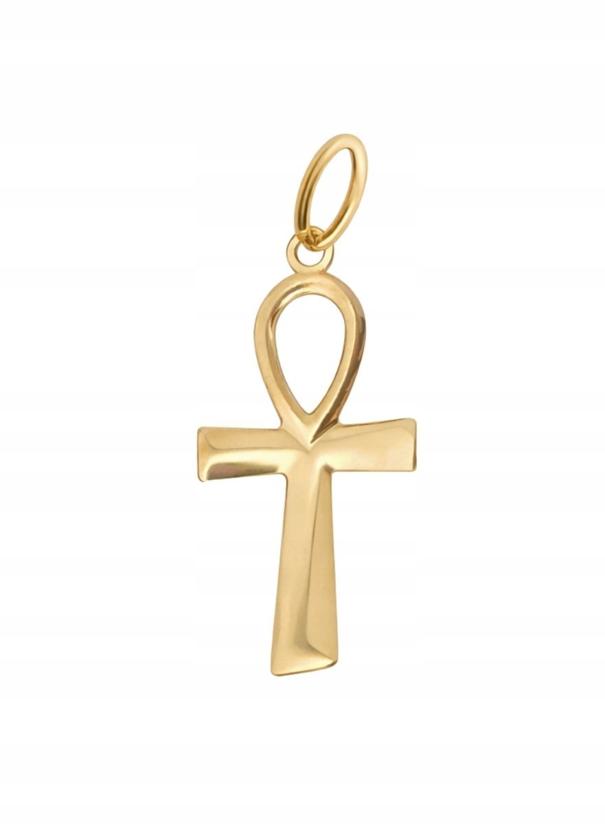 Zawieszka krzyż Ankh ze złota pr. 585, 14K
