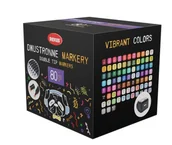 Markery permanentne - Marker dwustronny 80 kolorów - miniaturka - grafika 1