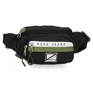 Torebki damskie - Pepe Jeans Luca torba na banan z kieszenią czarna 35 x 13 x 5 cm poliester, czarna, torba na banan z kieszenią, czarny, Plecak - miniaturka - grafika 1