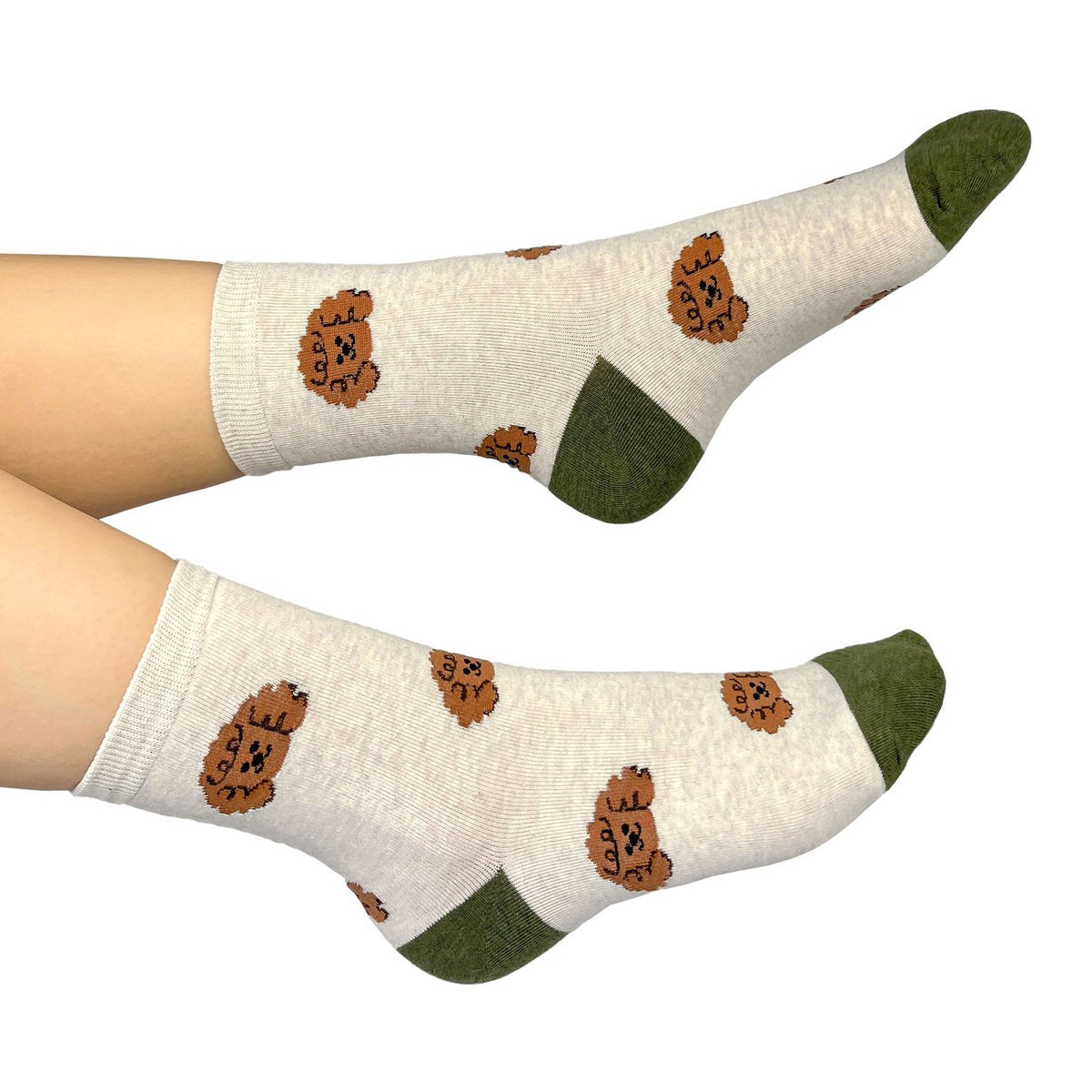 Skarpetki PUDEL TOY - bawełniane skarpetki z psem dla kobiet