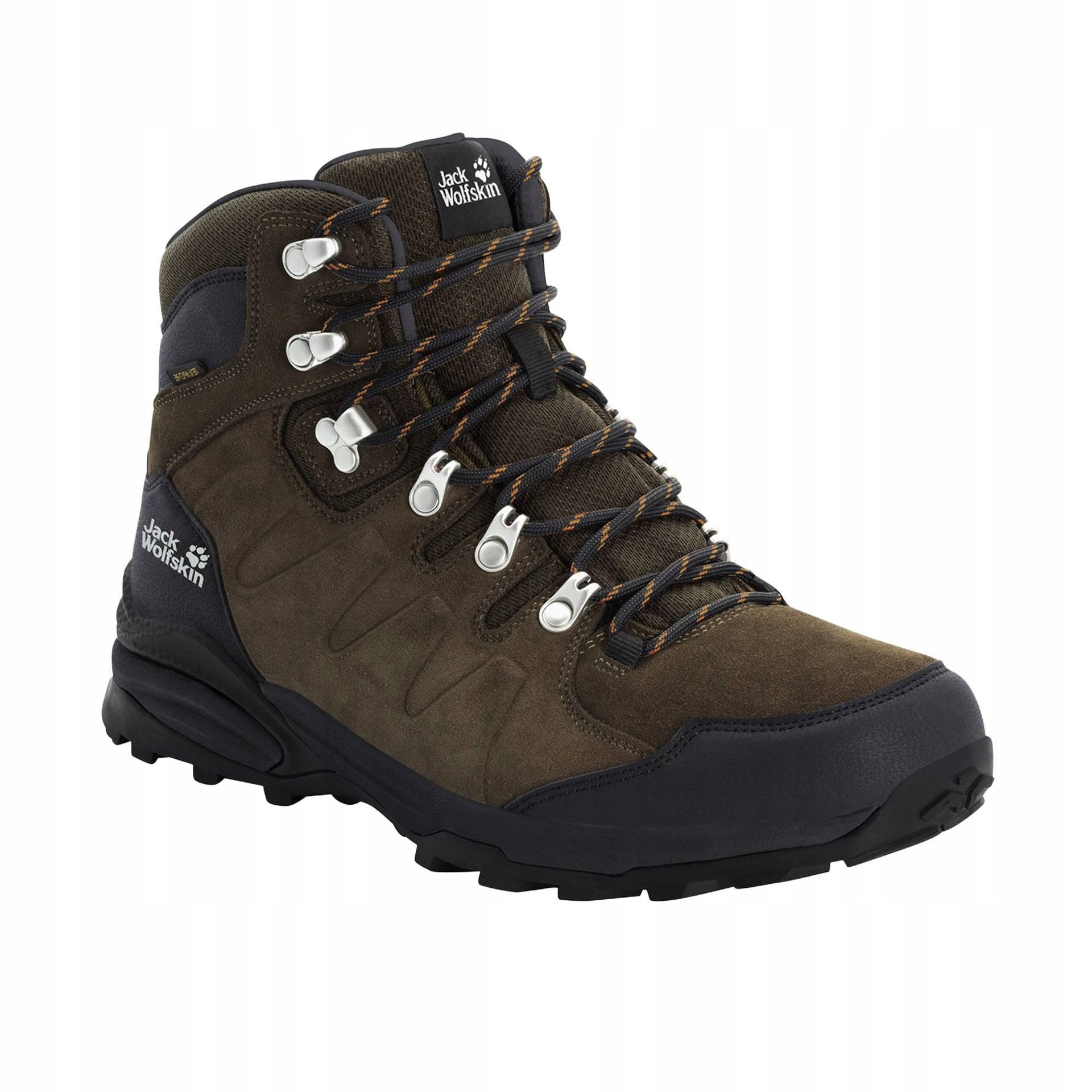 Buty męskie Jack Wolfskin Refugio Texapore Mid M Rozmiar butów (UE): 44,5 / Kolor: brązowy