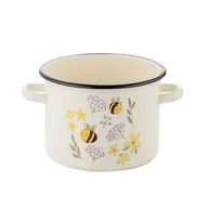 Garnki - Garnek emaliowany prosty bez pokrywki Pszczoła 18 cm 3,2 l - miniaturka - grafika 1