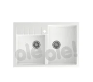 Zlewozmywaki - QUADRON Zlew BILL 120 snow white + syfon INOX - miniaturka - grafika 1