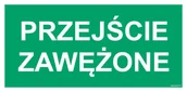 Systemy ekspozycyjne i znaki informacyjne - AC038 PRZEJŚCIE ZAWĘŻONE, FS - FOLIA SAMOPRZYLEPNA FOTOLUMINESCENCYJNA; (300X150MM) - miniaturka - grafika 1