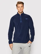 Bluzy męskie - Reebok Polar Outerwear GR8963 Granatowy Slim Fit - miniaturka - grafika 1