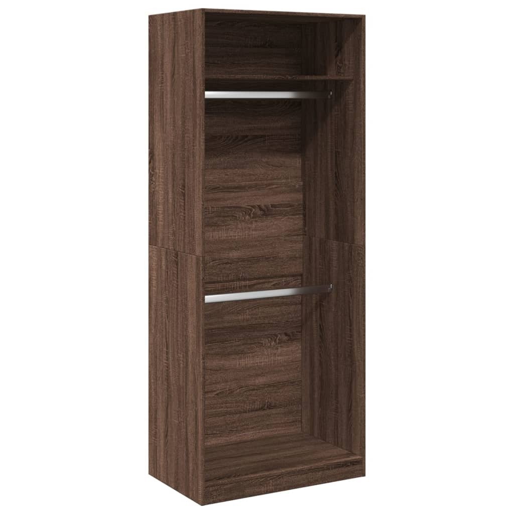 vidaXL Szafa dębowa brązowa 80x50x200 cm materiał drewnopochodny