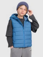Kurtki i płaszcze dla chłopców - 4F Bezrękawnik puchowy z wypełnieniem syntetycznym chłopięcy - granatowy 122 (6-7 lat) - miniaturka - grafika 1