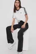 Koszulki sportowe damskie - adidas T-shirt bawełniany H10201 kolor biały - miniaturka - grafika 1