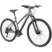 Rowery - Rower crossowy INDIANA X-Cross 4.0 D19 damski Ciemnoszary - miniaturka - grafika 1