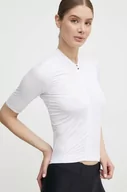 Koszulki sportowe damskie - POC t-shirt rowerowy Pristine Print Jersey kolor biały - miniaturka - grafika 1