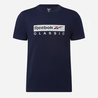 Koszulki męskie - Koszulka męska bawełniana Reebok Gs Reebok Classic Ss 100070394 S Granatowa (4066761053262) - miniaturka - grafika 1