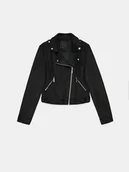 Kurtki damskie - Mohito - Czarna kurtka ramoneska - czarny - miniaturka - grafika 1