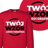 Bluzy męskie - Bluza Męska CZERWONA Twoje Zdjęcie Logo XL - miniaturka - grafika 1