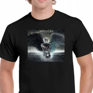 Koszulki męskie - KOSZULKA SEPULTURA METAL PREZENT ZESPÓŁ GITARA BAWEŁNA CZARNA P076 XXL - miniaturka - grafika 1