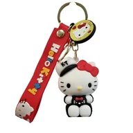 Breloki - Breloczek Brelok Silikonowy Z Zawieszką I Smyczą Hello Kitty - miniaturka - grafika 1